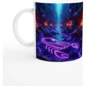 Resim Akrep Burcu Baskılı Kahve Kupası - Astral Denizaltı Dünyası Vs1 