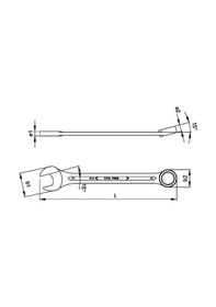 Resim Cetaform B01 Seri Kombine Anahtar 20Mmx240Mm 