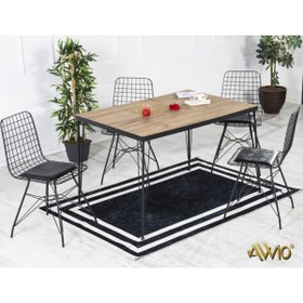 Resim Avvio Arya 4 Kişilik 80x120 Yemek Masası Takımı-mutfak Masası Takımı-akça Oval Kenar 
