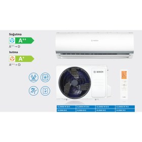Resim Bosch Climate CL2001U W 70 E 24000 BTU İnverter Split Klima R32 A++ (Montaj Dahil) 2025 Yeni - Beyaz 