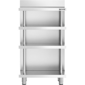 Resim Bar Çalışma Tezgahı - Paslanmaz Çelik - 600x600mm - 4 Raflı 