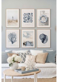 Resim Artavessa 6 Parça Ahşap Çerçeve Görünümlü Mdf Tablo Seti - CRCVSZARTEVESSASTKO27 