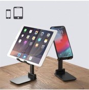 Resim Siyah Aynalı Cep Telefonu Sabitleyici Stand Katlanabilir Ayarlanabilir Telefon Standı 