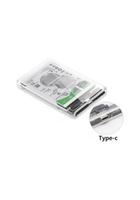 Resim 2.5 Sata Type C Usb 3.1 Usb 3.0 Şeffaf Harici Ssd Hdd Hard Disk Kutusu 