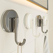 Resim 4/2 adet Güçlü Vakumlu Emme Kupası saç tokası Mutfak ve Banyo için, Delme Gerektirmez, Kolay Kurulum, Yük Taşıyıcı saç tokası Mutfak, Oturma Odası, Kapının Arkası, Banyo, Yardımcı saç tokası 