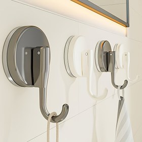 Resim 4/2 adet Güçlü Vakumlu Emme Kupası saç tokası Mutfak ve Banyo için, Delme Gerektirmez, Kolay Kurulum, Yük Taşıyıcı saç tokası Mutfak, Oturma Odası, Kapının Arkası, Banyo, Yardımcı saç tokası 