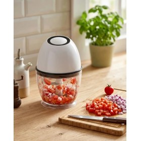 Resim Bucuks Mey Ithalat® Mini Elektrikli Doğrayıcı 450 ml Şarjlı Sebze Doğrama Makinesi 