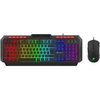 Resim Gamebooster KM-11B GB-KM11B Knight Siyah Gaming Klavye Mouse Set 
