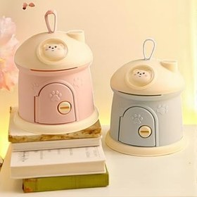 Resim LED Işıklı Pofuduk Kedi Kumbara – Sticker Hediyeli Sevimli Çocuk Gece Lambası 17x17 cm 