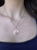 Resim Pembe Çiçek Pinterest Kolye 