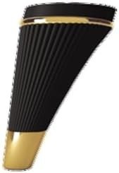 Resim KANEPE KOLTUK BAZA SEHPA TV ÜNİTESİ AYAK 15 CM SİYAH - ALT PİRİNÇ KAP. SARI ŞERİT Siyah 