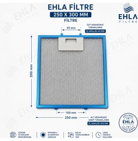 Resim Ehla Filtre Arçelik Uyumlu Alt Üst Çift Tırnaklı 25X30 Alt Tırnak ARASI10 Cm. Davlumbaz Filtresi 