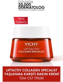 Resim Vichy LiftactivCollagenSpecialist Yaşlanma Karşıtı Bakım Kremi 50 ml-Peptitler ve C vitamini HisCosmetico 