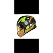 Resim Mts 966 WX92 Çene Açılır Mat Siyah-Neon-Gold Kask 