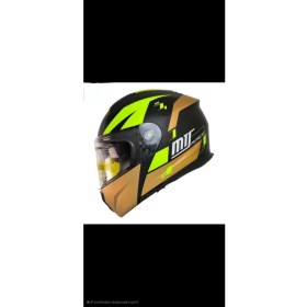 Resim Mts 966 WX92 Çene Açılır Mat Siyah-Neon-Gold Kask 