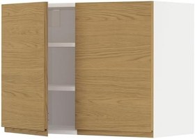 Resim Mutfak duvar dolabı, VOXTORP meşe görünümlü, 80x60 cm, 2 kapaklı 