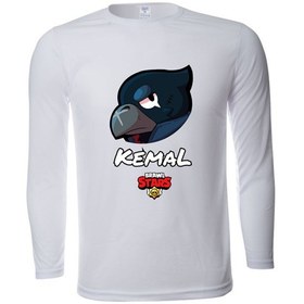 Resim Hepsimex İsme Özel Brawl Stars Cerow Çocuk Tişört Uzun Kollu Unise Beyaz 