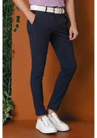 Resim Efor Slim Fit Yan Cepli Düz Esnek Casual Lacivert Pantolon P 1144 Lacivert 