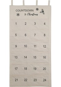 Resim Lijinxu Yılbaşı Advent Takvimi 2023 Yurt Partisi Ev Dekorasyonu Asılı Saklama Çantası Bej 