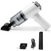 Resim Wezone Beyaz Kablosuz El Tipi Süpürge, Abs Malzeme, 19x17cm, 3 Farklı Emme Ağızlı, Usb Şarjlı Portatif Temizlik Aleti 