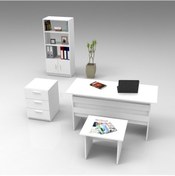 Resim Robinhome Robin Home Verona Abcd Ofis Büro Masa Takımı Beyaz 