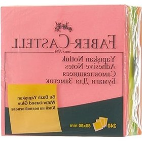 Resim 50x50 Mm Yapışkan Notluk, Karışık Fosforlu Renklerde Mini Küp . 