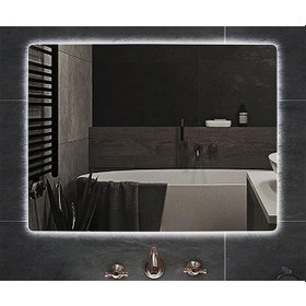 Resim 60X70 CM Ledli Ayna Banyo Aynası Dekoratif Ayna Boy Ayna Salon Du 