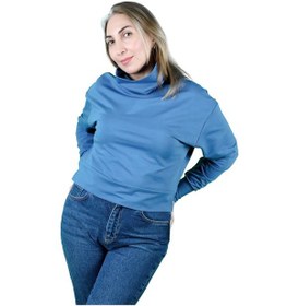 Resim Kadın 2 İplik Degaje Yaka Sweatshirt 001 