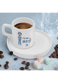 Resim Bk Gift Kişiye Özel Sunum Tabaklı Hemşire Tasarımlı Kahve Fincanı-2, Sevgiliye Hediye, Arkadaşa Hediye, Hemşire Hediye Kobitmeyen137794 Bk Gift 