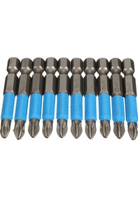 Resim Fosenze 10 Parça Manyetik Ph2 Uçlu Kaymaz Tornavida Uçları - 50mm S2 Çelik, Elektrikli Ve El Aletleri İçin 