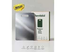 Resim Farmtokid Paslanmaz Çelik Kesme Tahtası 20X30CM 316 Kalite - Outlet Ürün 