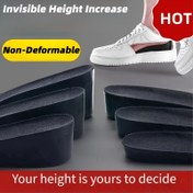 Resim 1 Çift Suni Deri Boy Artırıcı Tabanlıklar, Rahat & Görünmez, Yüksek Esneklik, Çökmez, Çoklu Boyutlar Mevcut, Boy Artırıcı Ayakkabı Tabanlıkları|Kavisli Ayakkabı Tabanlıkları|Yüksek Esneklik Tabanlıklar 