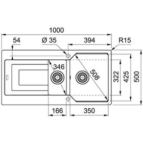 Resim Franke Urban Ubg 651-100 Bıanco Granit Eviye 