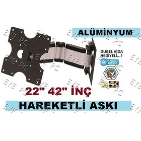 Resim EYEPC Lg Led Lcd Televizyon Uyumlu Alüminyum Hareketli Çiftkol Askı Apt 