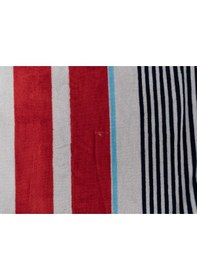 Resim Kadife Tropik Desenli 90x180 Cm Outlet Plaj Havlusu Baveno Çizgili 