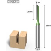 Resim 2Liyao 6X4X20 Tek Çift Flüt Düz Bit 6mm 1/4 "shank Freze Ahşap Için Kesici Tungsten Karbür Yönlendirici Bit Ağaç Işleme Kesme Aletleri (Yurt Dışından) 