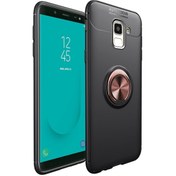 Resim Fibaks Samsung Galaxy J6 Uyumlu Kılıf Autofocus Shockproof Yüzüklü Standlı Silikon 