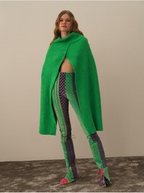 Resim Xint Regular Fit Triko Yün Pelerin 24kb00850841-26 Yeşil 