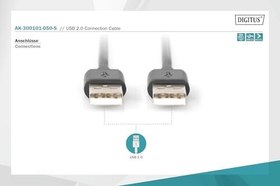 Resim Digitus Assmann AK-300101-050-S USB 2.0 Bağlantı Kablosu 