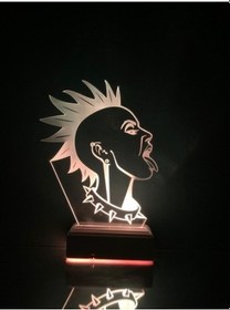 Resim Özel Tasarım 3D Punk Kızı Masaüstü Hediye Led Lamba 