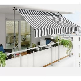 Resim Teleskopik Tente Gri-beyaz 300x130 Cm 