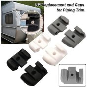 Resim Willowhaven Tabbert Karavan Boruları İçin Gri Dekoratif Şerit Uç Kapakları, 1 Çift 