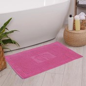 Resim Homedius Kareli Ayak Desenli Pamuk Ayak Havlusu 50x70 cm Pembe 
