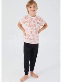 Resim U.s. Polo Assn. 1358 Flowered Erkek Çocuk Kısa Kol Pijama Takım 001 