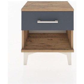 Resim Arges Komodin Tek Çekmeceli 44x30x48 Çam-antrasit Atlas Çam 