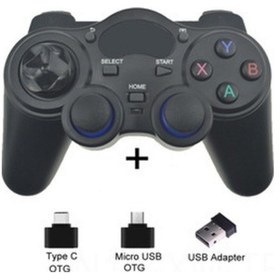 Resim Ximistore9 850m 2.4g Kablosuz Oyun Kolu: Android, Pc, Ps3 Ve Tv Uyumlu, Çift Adaptörlü Siyah Oyun Kontrolcüsü 