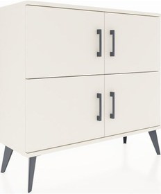 Resim Arges Şifonyer 2 Raflı 4 Kapaklı 88x30x80 Aytaşı-aytaşı/antrasit Aytaşı/antrasit 