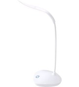 Resim Moveevo Usb Şarjlı Dokunmatik Led Masa Lambası - 3 Seviye Parlaklık, Esnek Boyun, Göz Koruyucu, Okuma/çalışma İçin, Beyaz 