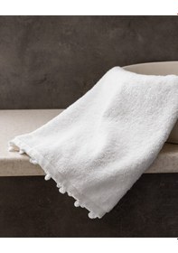 Resim Madame Coco Melly Kroşeli %100 Pamuk Yüz Havlusu - Beyaz - 50x70 Cm 8684427204542 Beyaz 