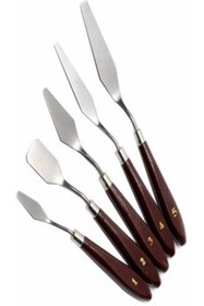 Resim Genel Markalar Metal spatula Resim Spatula Seti 5'li, Yağlı Boya, Akrilik Boya, Tuval Için Metal Spatula 5'li 